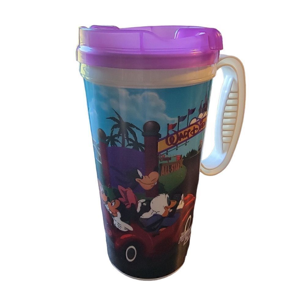 Disney Parks Whirley Drink Works! Mickey Mouse Plastic Drink Mug Cup Souvenir